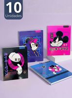 Pack 10 Cuadernos Universitarios Mickey Mouse Pop Proarte 7mm 100 Hojas Diseños Surtidos
