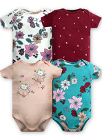 Pack 4 Bodys Niña Manga Corta Tedmimak 100% Algodón Bailarina Ballet