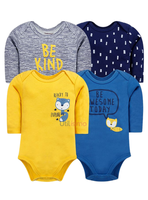 Pack 4 Bodys Tedmimak Niño Manga Larga Zorro