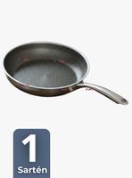 Sartén Acero Inoxidable Antiadherente 28cm Para Freír Saltear