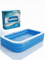 Piscina Inflable Rectangular 260x170x60 CM de Color Azul