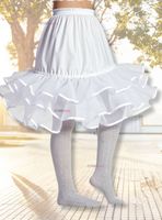 Falso para Vestido Niña y Juvenil Fiestas Patrias Color Blanco