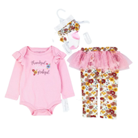 Pack 4 Piezas Niña Flores Jump Kids 100% Algodón