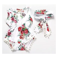 Body Floreado con Cinta para Bebé Niña Jump Kids Blanco