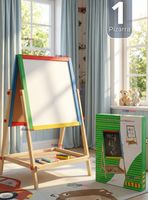 Pizarra Infantil 2 en 1 Tiza Plumon y Magnética Estilo Montessori 64cm