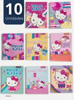 Pack 10 Cuadernos Universitarios Hello kitty de 100 Hojas Proarte 7mm Diseños Surtidos