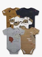 Pack 5 Bodys Niños Manga Corta Tedmimak 100% Algodón Dino Roar