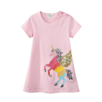Vestido Manga Corta Niña Unicornio Alado Jump Kids