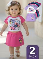 Pack 2 Conjuntos Huntrix 100% Algodón Crop Top Falda Short Niña HUNTR/X Demon Hunters