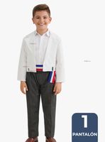 Pantalón Huaso Niños Gris con Rayas Fiestas Patrias