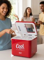 Máquina de Hielo Portátil Eléctrica Hielera Hogar Premium Color Rojo