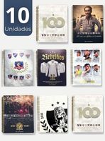 Pack 10 Unidades Cuadernos Colo Colo Centenario de 7mm 100 Hojas Diseños Surtidos