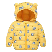 Parka Con Capucha Y Mangas Larga Niño Dinosaurio Amarillo Jump Kids