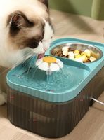 Fuente de Agua Bebedero 2 en 1 Eléctrico para Gatos 3 Litros