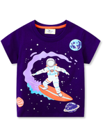 Polera Niño Algodon Manga Corta Jump Kids Astronauta