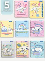 Pack 5 Cuadernos Universitarios Cinnamoroll 100 Hojas Proarte 7mm Diseños Surtidos