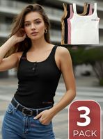 Pack 3 Camisetas Poleras 100% Algodón Básicas Lisa Mujer en Colores Surtidos