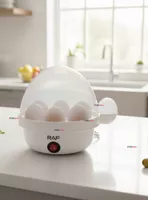 Máquina Hervidor Cocedor de Huevos Vapor Eléctrico 350w Raf Color Blanco