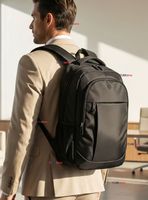 Mochila Ejecutiva Oficina Notebook Impermeable Resistente 49cm Negro 25L