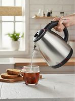 Hervidor Tetera Eléctrico Acero Inoxidable Capacidad 2 Litros Potencia 1500W