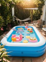 Piscina Inflable Rectangular 305x183x60cm Color Azul