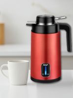 Termo Hervidor Eléctrico Acero Inoxidable 2 Litros Rojo