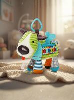 Juguete Peluche Animales Sensorial Con Mordedor Y Sonajero Diseño Perrito Niña y Niño