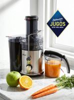 Oster® Extractor de Jugos, con 2 Velocidades + Pulso, y Fácil de Limpiar, Negro y Plateado, FPSTJE32