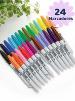 Set 24 Plumones Sharpie Punta Fina Marcadores Colores Surtidos