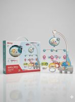 Móvil Giratorio Musical con Proyector De Luces + Control Para Cuna del Bebé