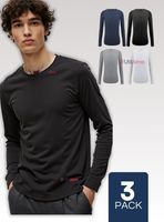 Pack 3 Camiseta Cuello Redondo Bambú Manga Larga Juvenil polera Colores Surtidos