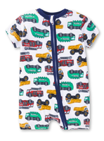 Enterito Corto 100% Algodón Bebé Niño 6 a 24 Meses Trucks