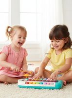 Juguete Xilófono Piano 5 en 1 para Bebé Niña Niño Interactivo Notas Multicolor