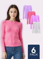 Pack 6 Camiseta Cuello Redondo Polar juvenil Colores Surtidos