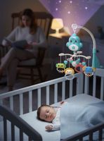 Móvil Giratorio Musical Proyector Bebé Niño Color Azul