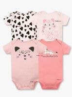 Pack 4 Bodys Niñas Manga Corta Tedmimak 100% Algodón Cat Love