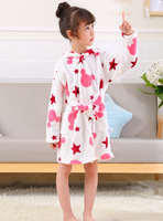 Bata de Baño Capucha y Bolsillos Niña Polar Estrellas