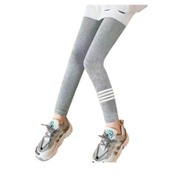 Calza Niña Gris Claro Algodón y Lycra Jump Kids