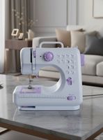 Mini Máquina De Coser Multifuncional Portátil Blanca