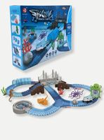 Pista Carreras de Auto para Niño Juguete Flexible Acuático 183 Piezas Para Armar