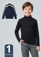 Polera Camiseta Polar Primera Capa Beatle Manga Larga de Color Surtido Niños