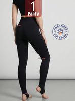 Calza Mujer Panty Con Polar Térmica de Color Negra Chiporro