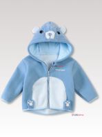 Chaqueta Polar Manga Larga Con Capucha Niña Y Niño Azul Jump Kids.