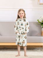 Batas De Baño Con Capucha Y Bolsillos Niño Y Niña Polar De Osito