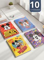 Pack 10 Cuadernos Universitarios Mickey Mouse Proarte 7mm de 100 Hojas Diseños Surtidos