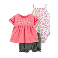 Set 3 Piezas Bebé Niña Flores del Campo Tedmimak