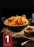 Wok Chino Acero Inoxidable Antiadherente 34cm Color Negro