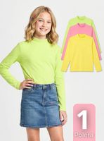 Polera Camiseta Polar Primera Capa Cuello Beatle Mangas Largas Colores Surtido Niñas