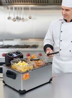 Freidora Aceite Eléctrica Capacidad 5 Litros 2000W Acero Inoxidable