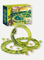 Pista Carreras de Autos Juguete Flexible Armables Dinosaurio 120 Piezas Niños